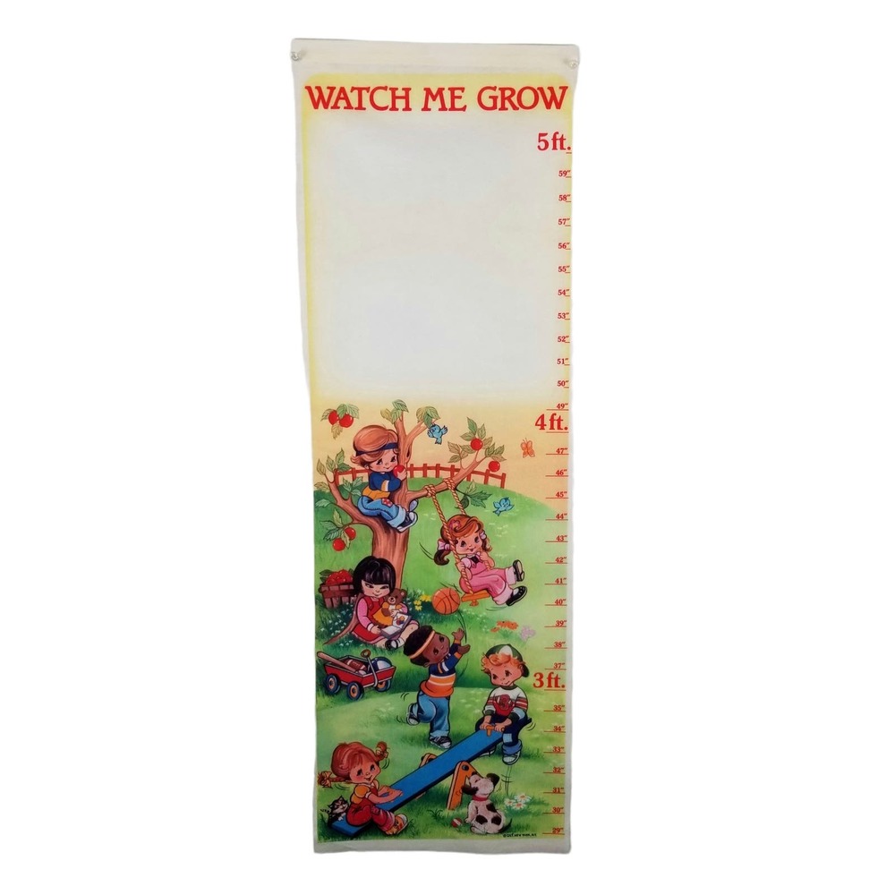 Vintage Felt Watch Me Grow Growth Chart